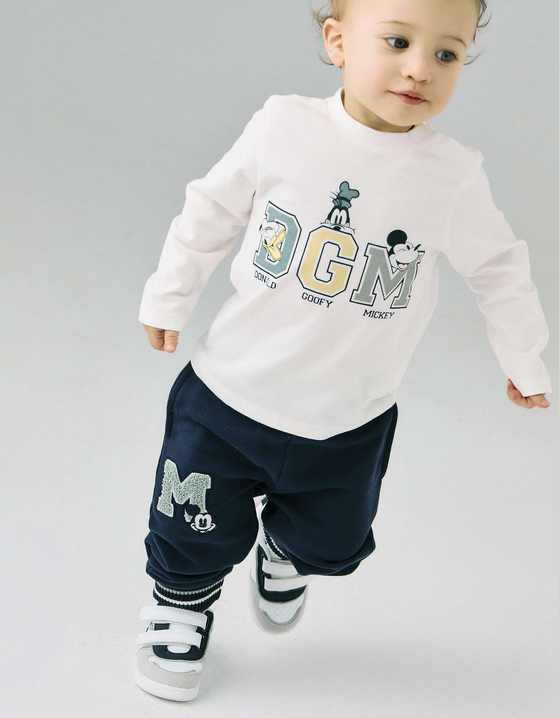 Long-sleeved T-shirt for Baby Boys 'Mickey & Friends', White