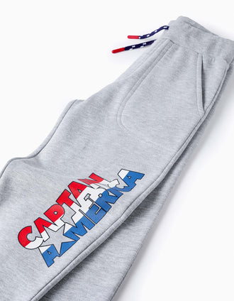 Pantalones de Chándal Perchados para Niño 'Capitán América', Gris