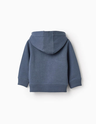 Sweat en Coton avec Capuche et Poche pour Bébé Garçon, Bleu