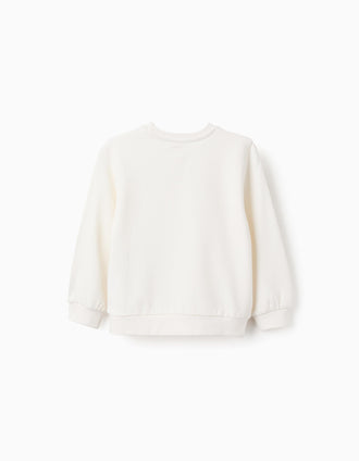 Sudadera Perchada para Niña 'Dance', Blanco