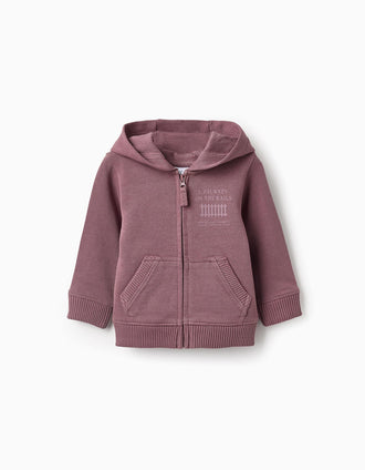 Chaqueta de Algodón con Capucha para Bebé Niño 'Rails', Malva