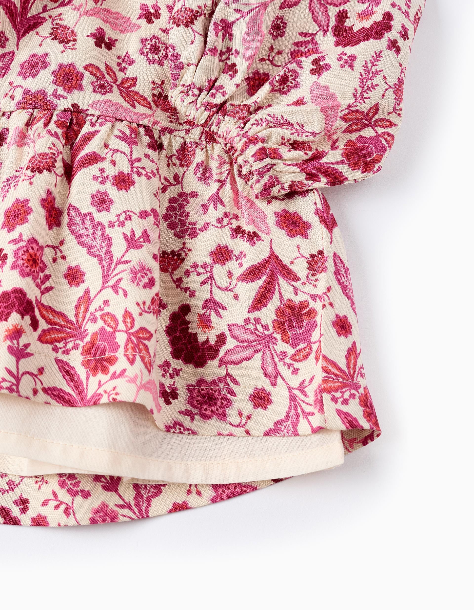 Floral Dress for Baby Girls, Pink/Beige