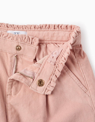 Bermuda de Pana para Niña, Rosa