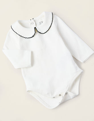 Bodysuit + Dress for Newborn Girls 'B&S', White/Multicolour
