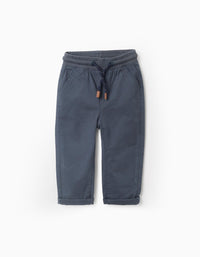 Pantalón con Forro en Jersey para Bebé Niño, Azul Oscuro