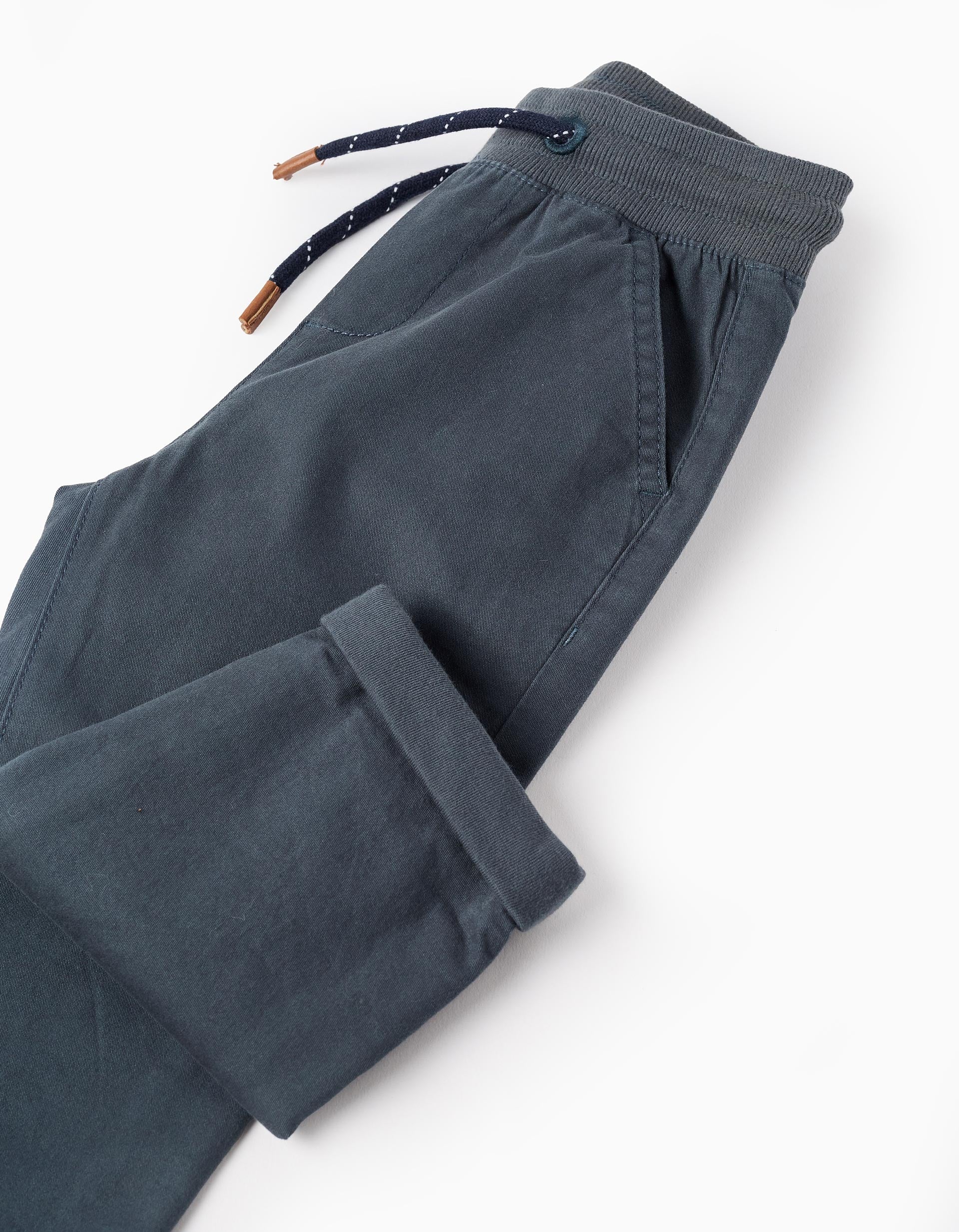 Trousers with Jersey Lining for Baby Boys, Dark Blue