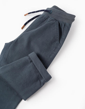 Pantalón con Forro en Jersey para Bebé Niño, Azul Oscuro