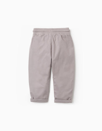 Pantalon Doublé en Jersey pour Bébé Garçon, Gris