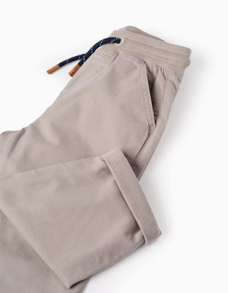 Pantalón con Forro en Jersey para Bebé Niño, Gris