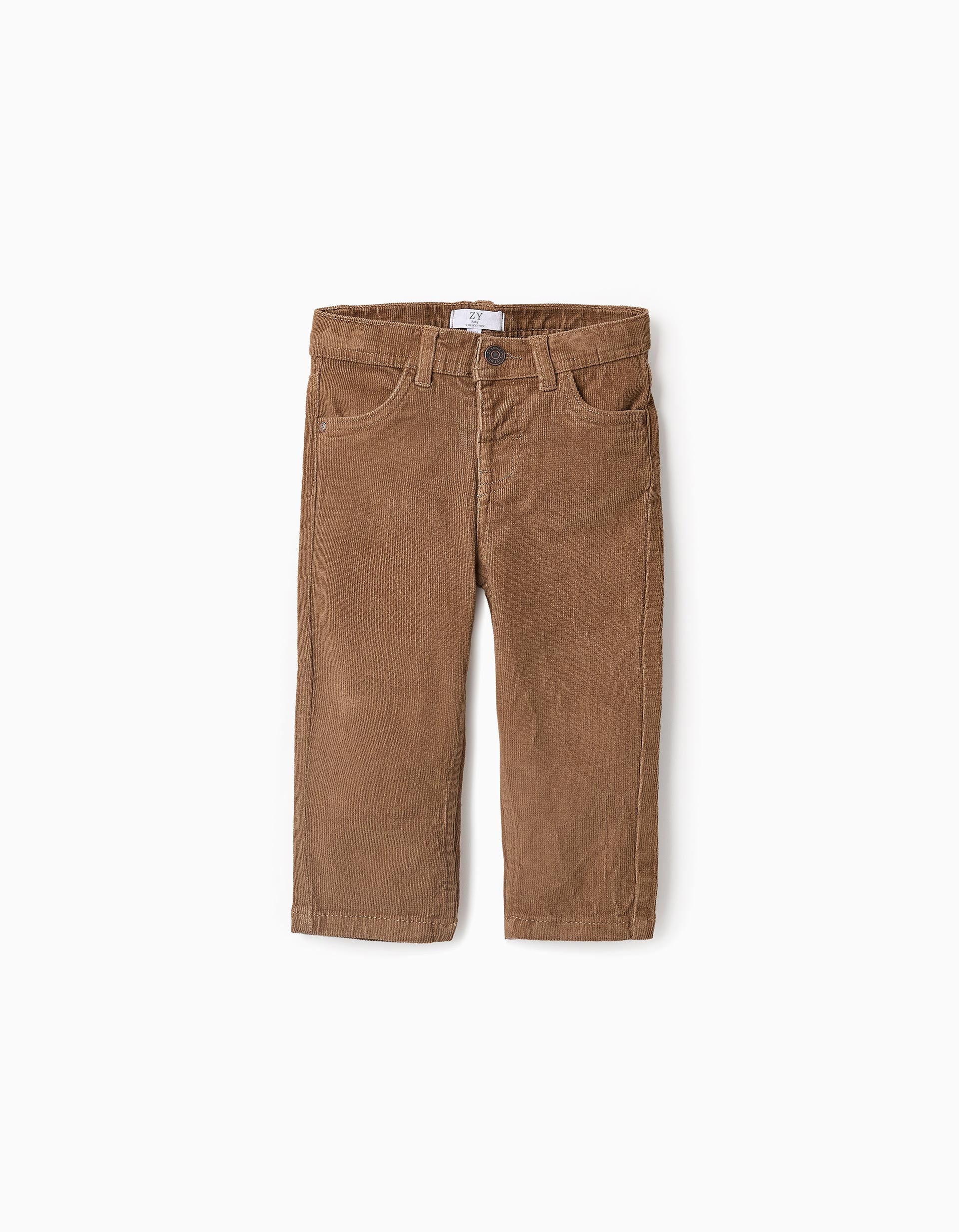 Corduroy Trousers for Baby Boys, Camel