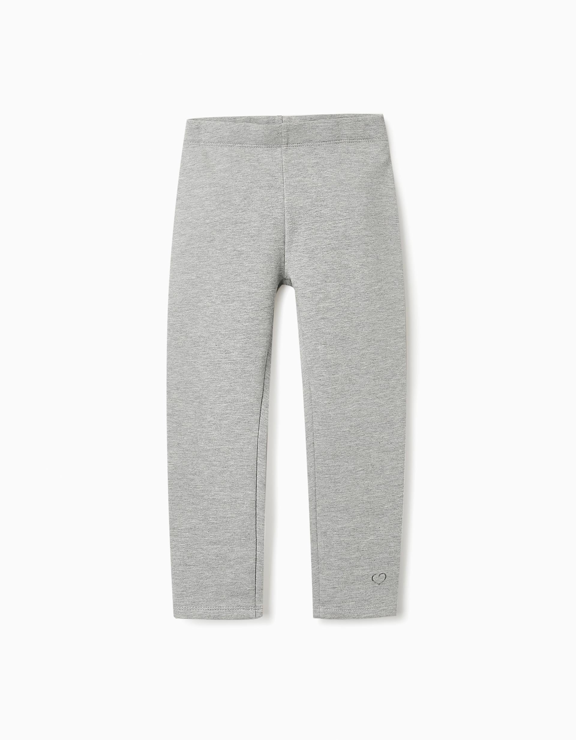 Brushed Leggings for Girls, Grey