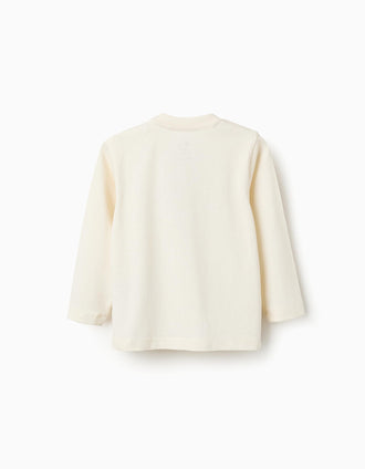 Camiseta de Manga Larga de Algodón para Bebé Niño 'Tools', Blanco