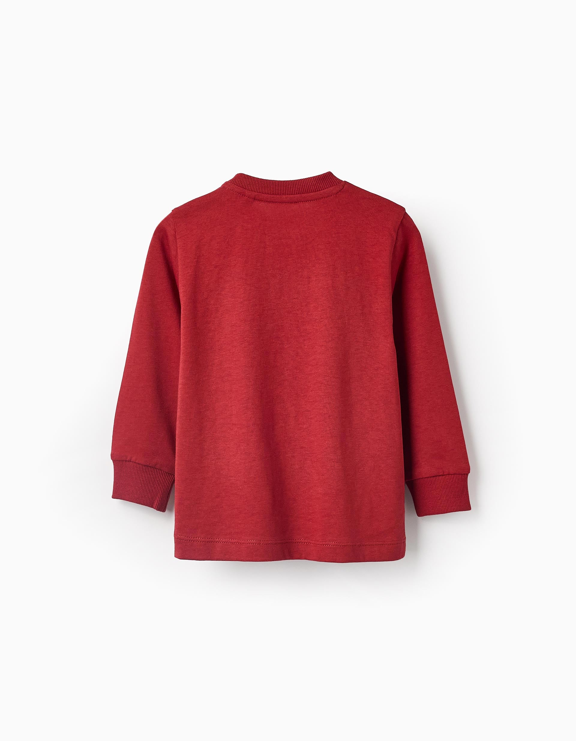 Long Sleeve Cotton T-shirt for Baby Boys 'Write', Red