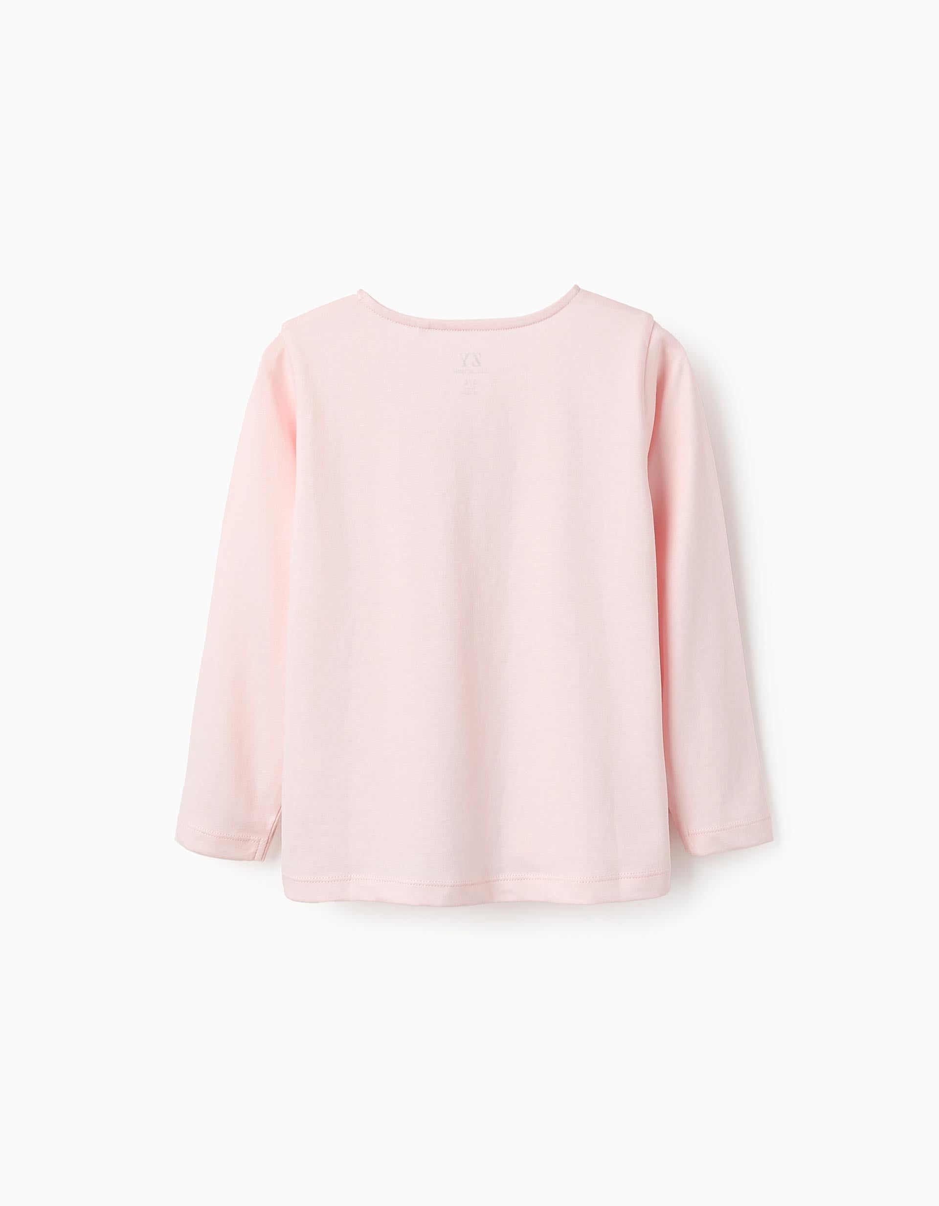 Long-sleeved T-shirt for Girls 'Mon Amour', Pink