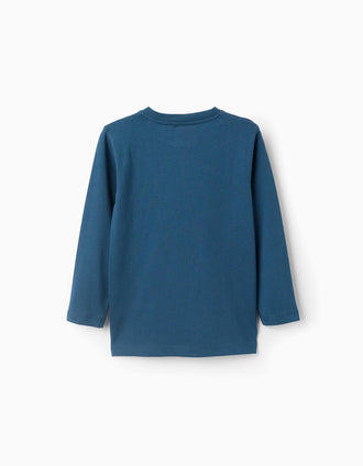 Camiseta de Manga Larga para Niño 'Create', Turquesa