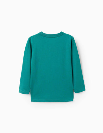 Camiseta de Manga Larga para Niño 'Art', Verde