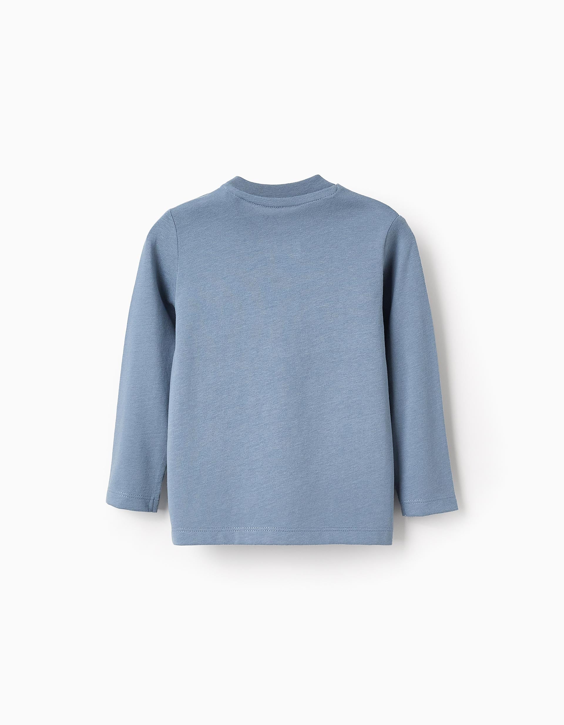 Long-sleeved T-shirt for Baby Boys 'Train', Blue