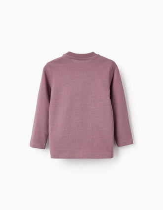 T-shirt à Manches Longues pour Bébé Garçon 'Rails', Violet