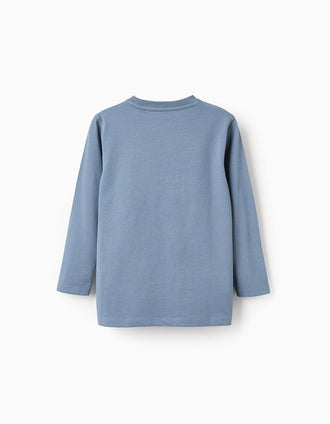 Camiseta de Manga Larga para Niño 'Rails', Azul