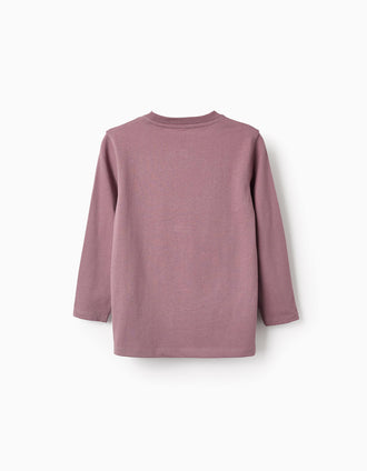 Camiseta de Manga Larga para Niño 'Railway', Morado