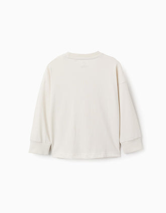 Camiseta de Manga Larga para Niño 'Rainbow', Beige