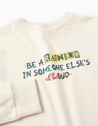 Camiseta de Manga Larga para Niño 'Rainbow', Beige