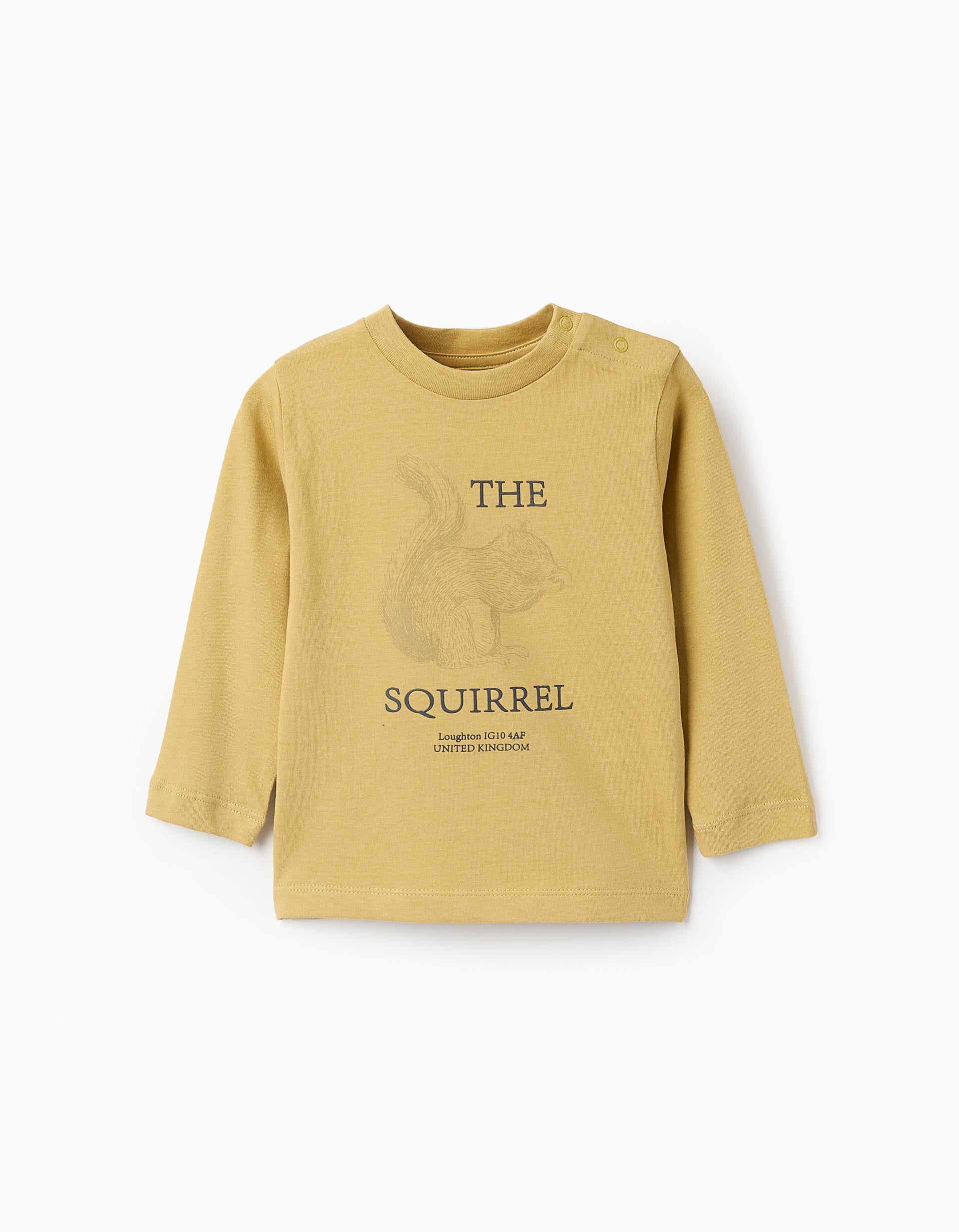 Long Sleeve T-shirt for Baby Boys 'Squirrel', Yellow