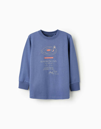 Camiseta de Manga Larga para Niño 'Poema', Azul