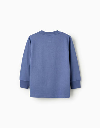 Camiseta de Manga Larga para Niño 'Poema', Azul