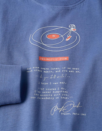 Camiseta de Manga Larga para Niño 'Poema', Azul