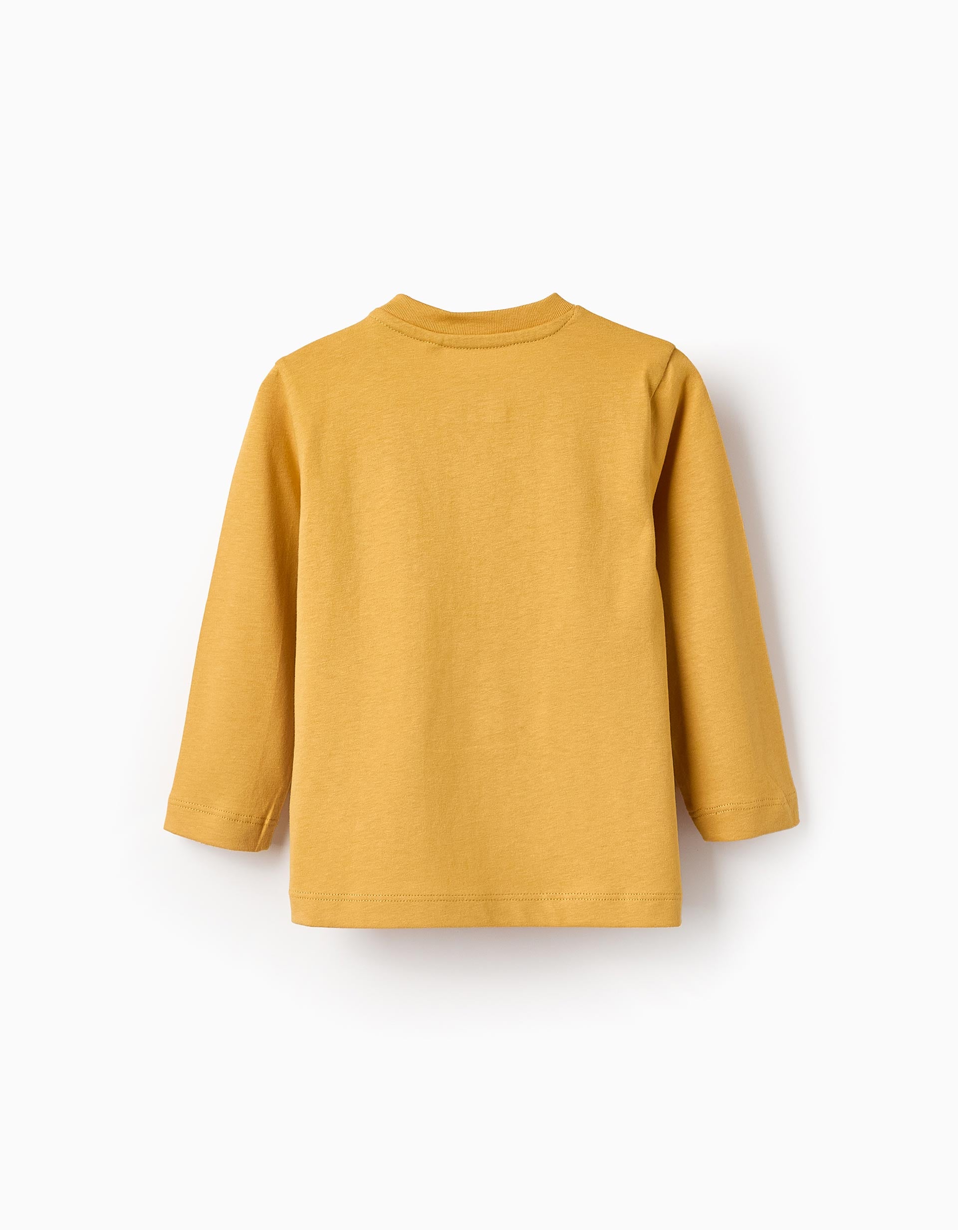 Long-sleeved Cotton T-shirt for Baby Boys 'Capot', Yellow