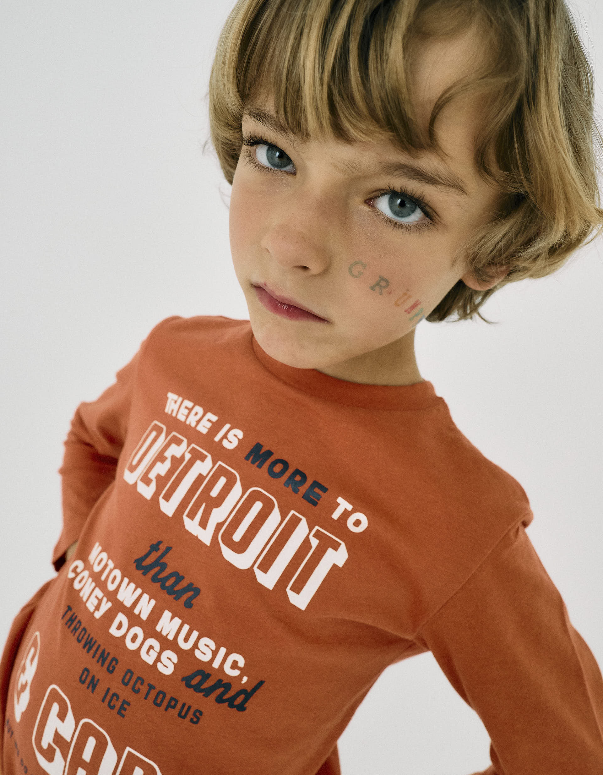 Long-sleeved T-shirt for Boys 'Detroit', Orange