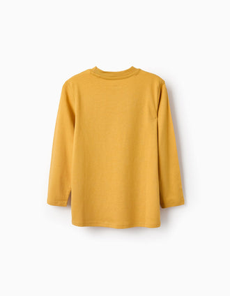 T-shirt de Manche Longue pour Garçon 'Gas Station', Jaune