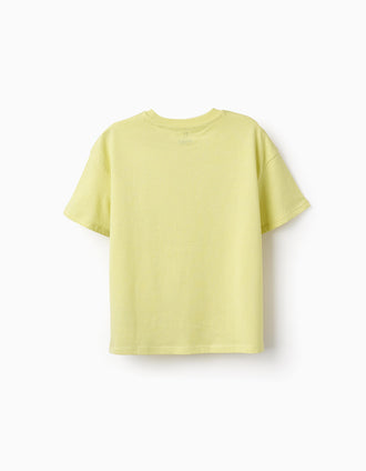 T-shirt de Coton pour Garçon 'Chicago', Vert Néon