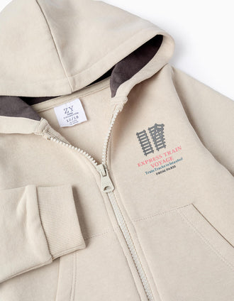 Chándal para Bebé Niño 'Express Train', Beige/Gris Oscuro