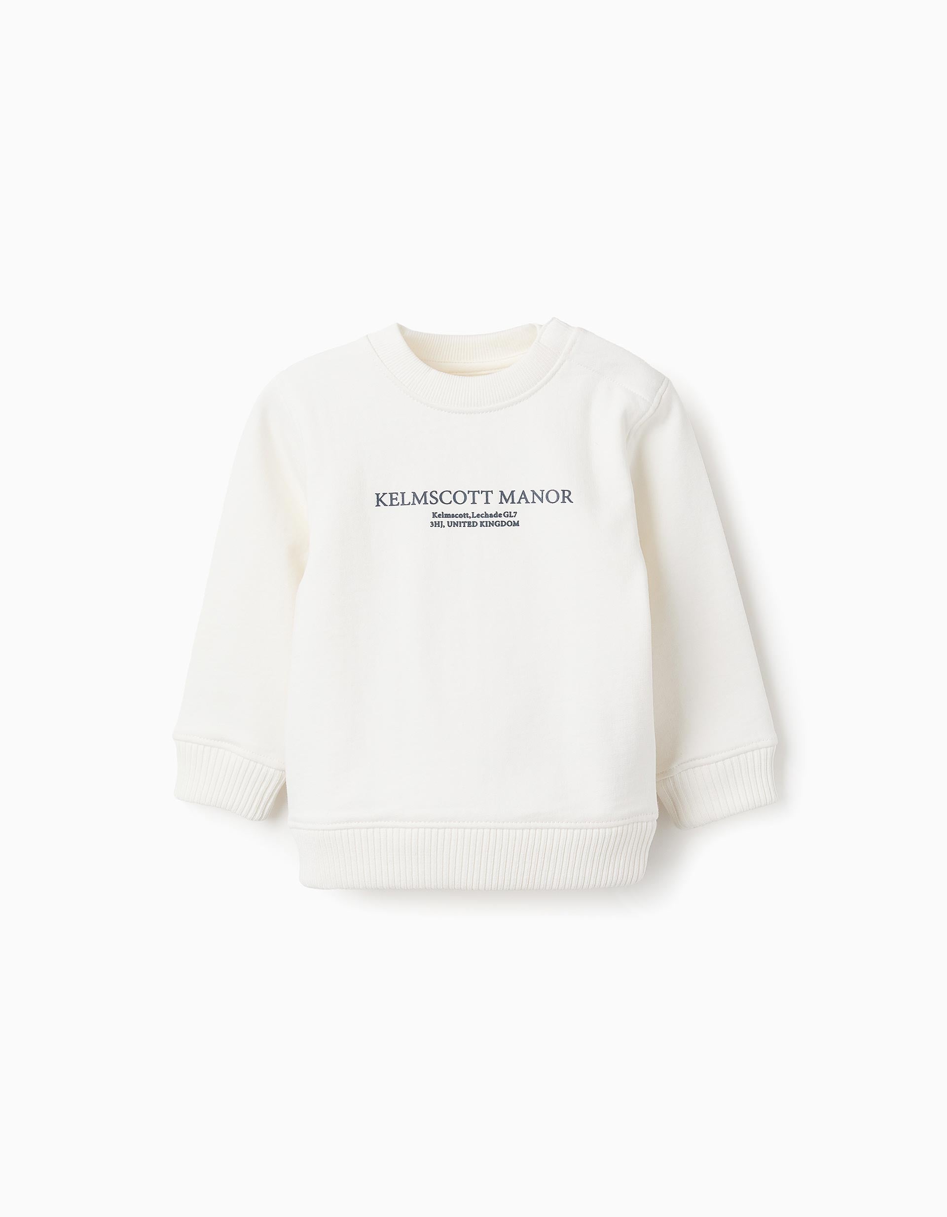 Cotton Sweatshirt for Baby Boys 'Kelmscott Manor', White