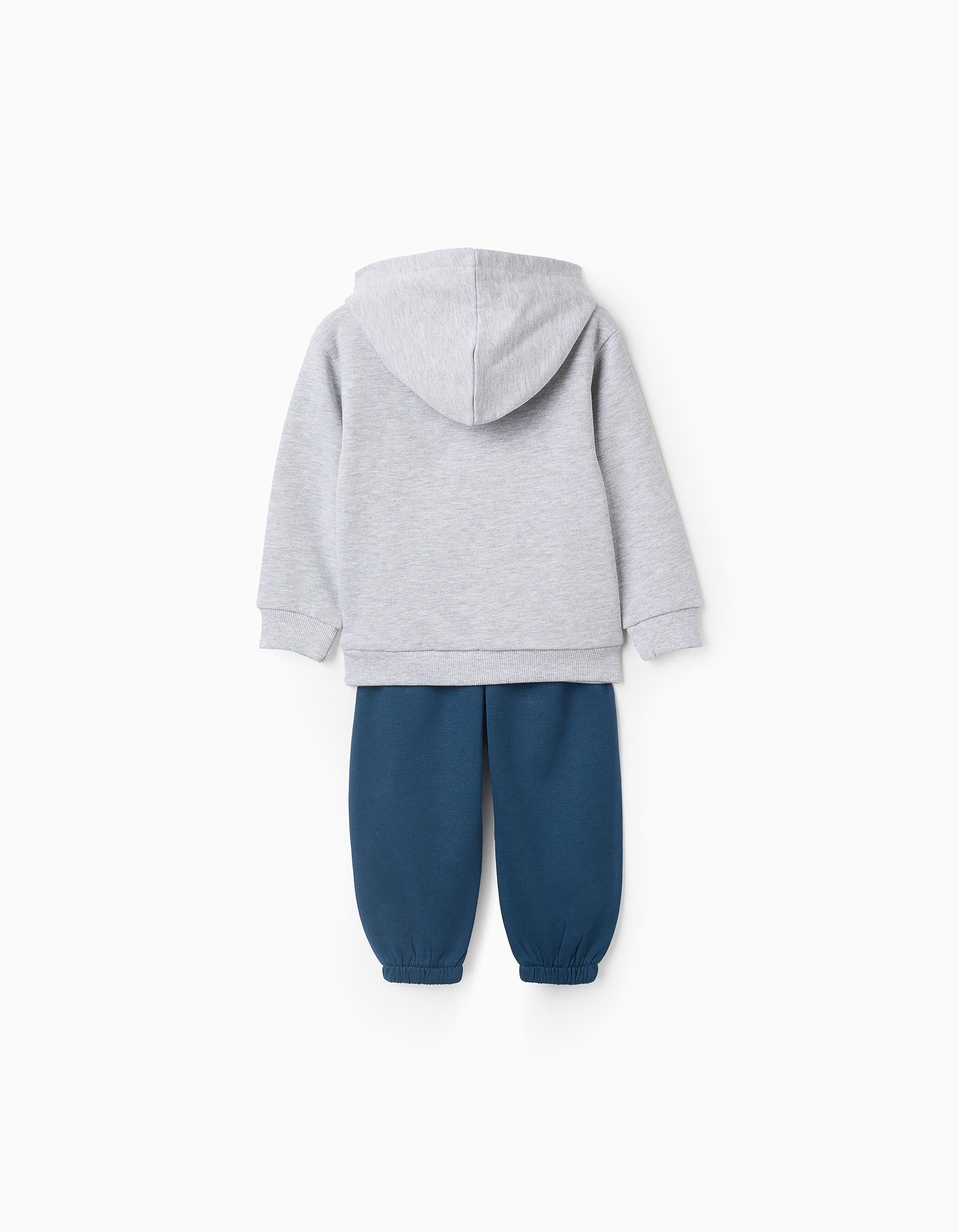 Sweatshirt + Trousers Set for Baby Boys 'Creativity', Grey/Turquoise