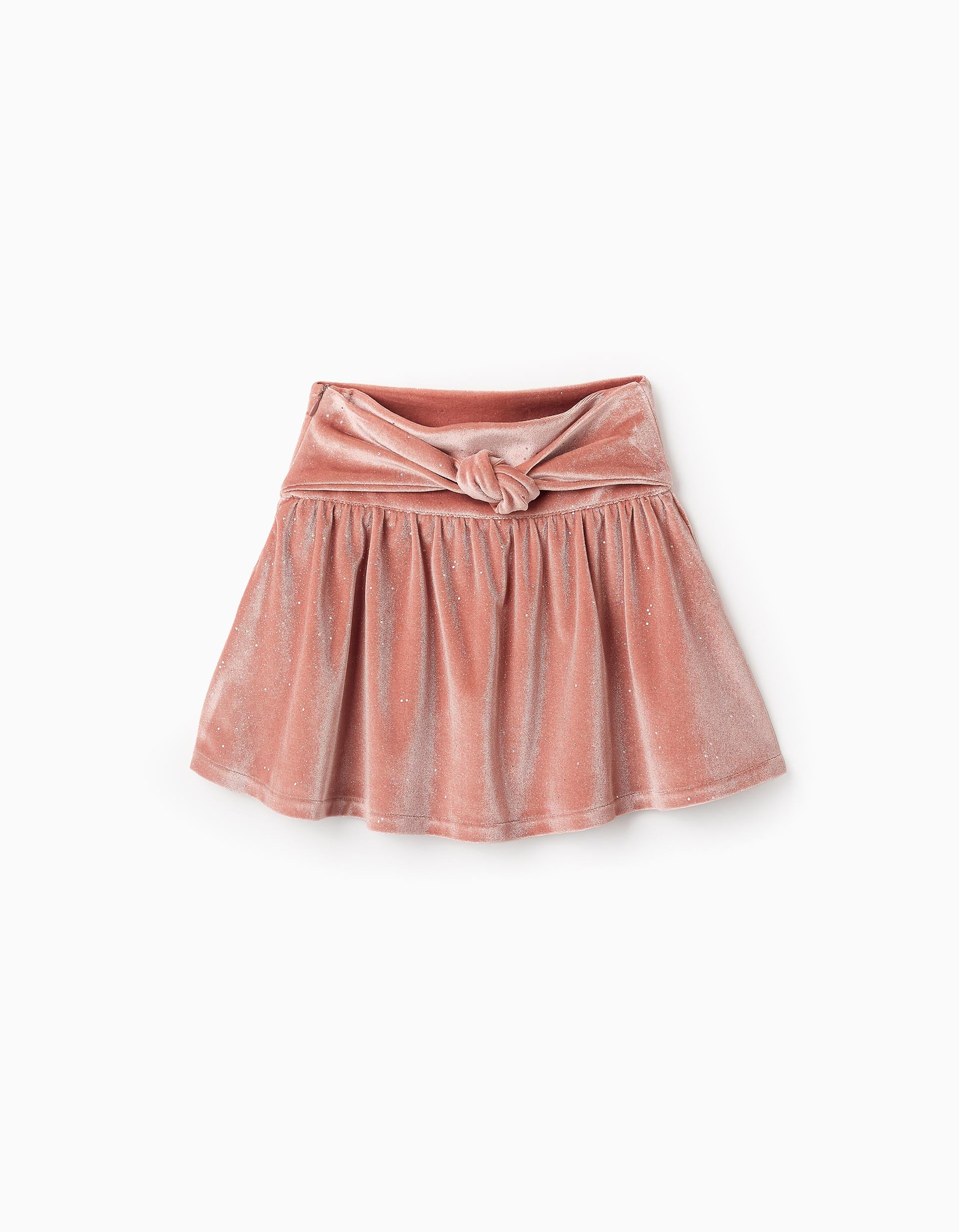 Velour Skirt with Sparkles for Girls, Pink