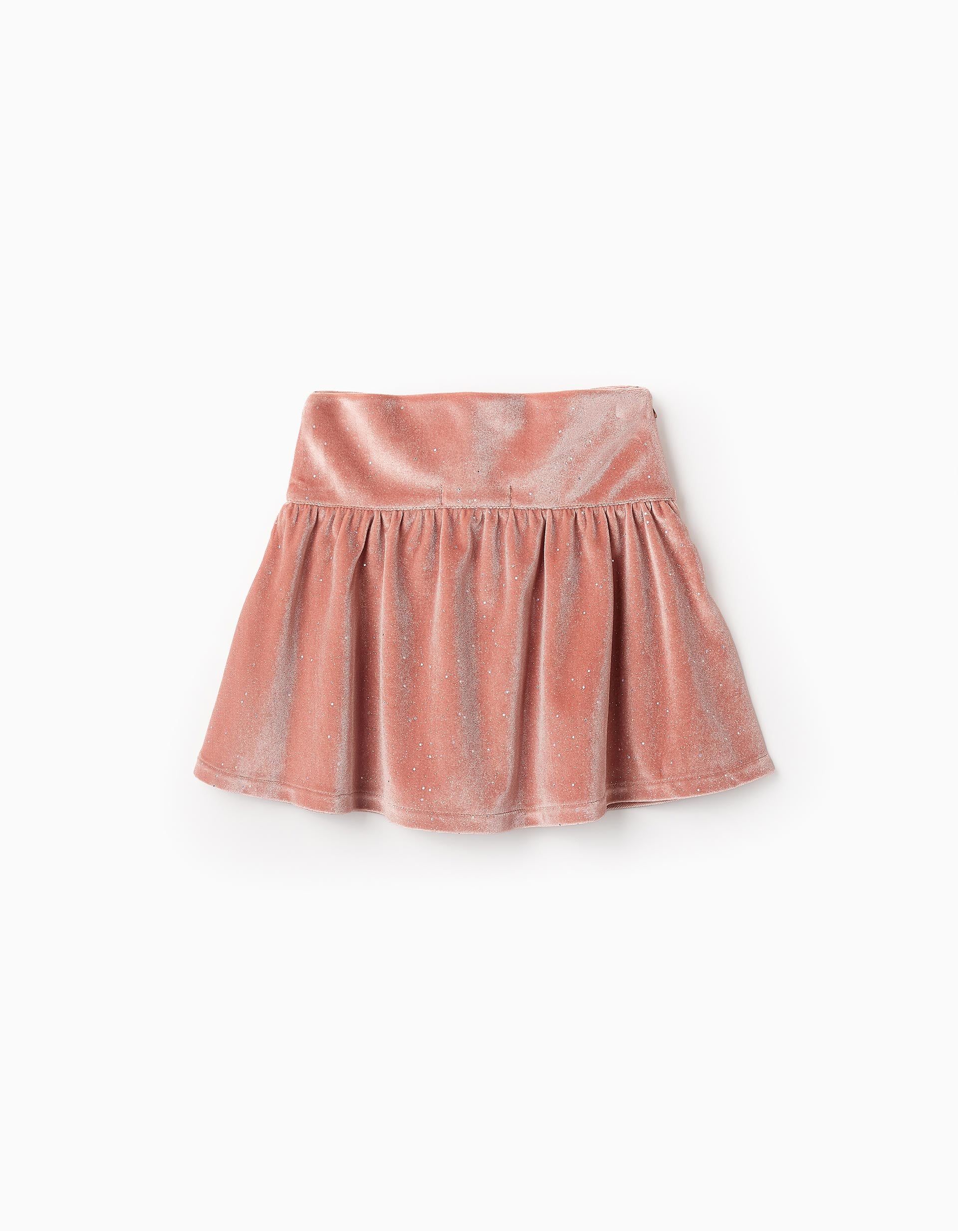 Velour Skirt with Sparkles for Girls, Pink