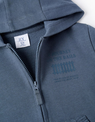 Chaqueta de Algodón con Capucha para Niño 'Rails', Azul