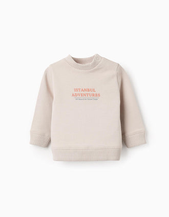 Sweat en Coton pour Bébé Garçon 'Istambul', Beige