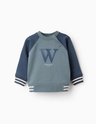 Sweat en Coton pour Bébé Garçon 'Water House', Bleu
