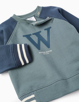 Sweat en Coton pour Bébé Garçon 'Water House', Bleu
