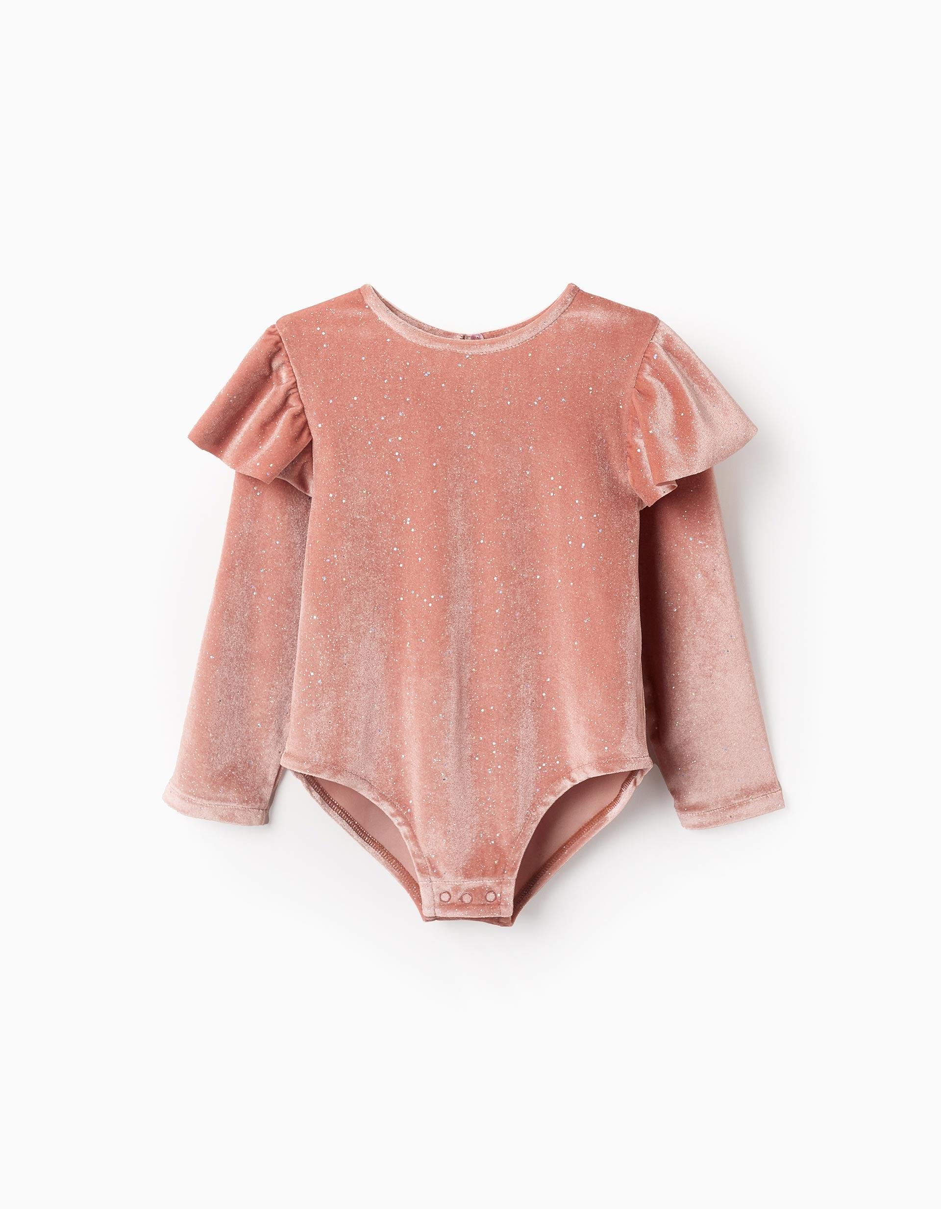 Body en Velours avec Strass pour Fille, Rose