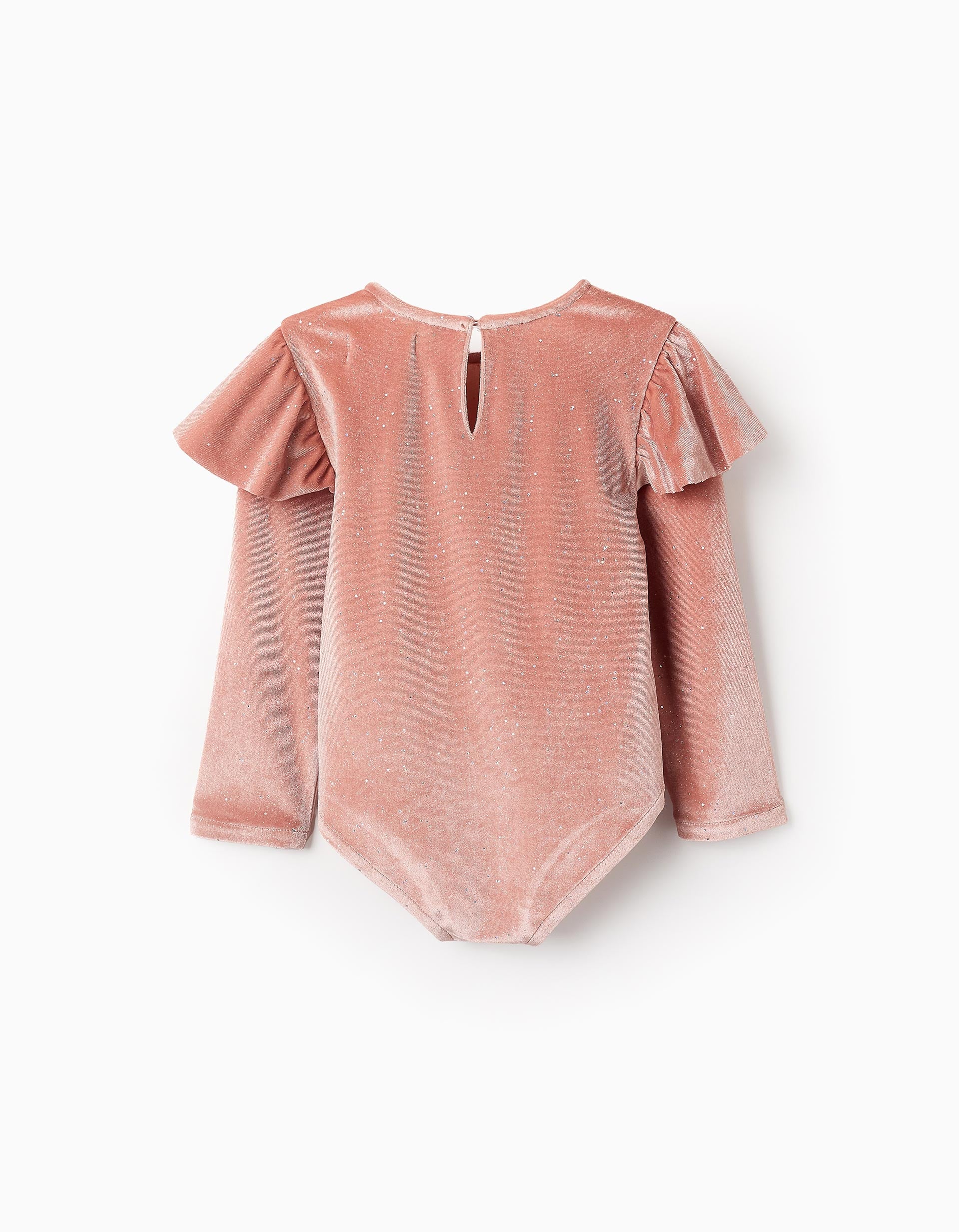 Body en Velours avec Strass pour Fille, Rose