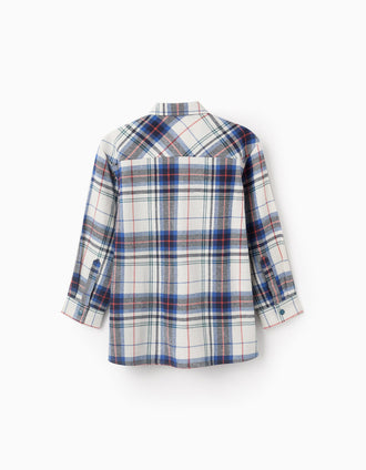 Chemise en Flanelle à Carreaux pour Garçon, Multicolore