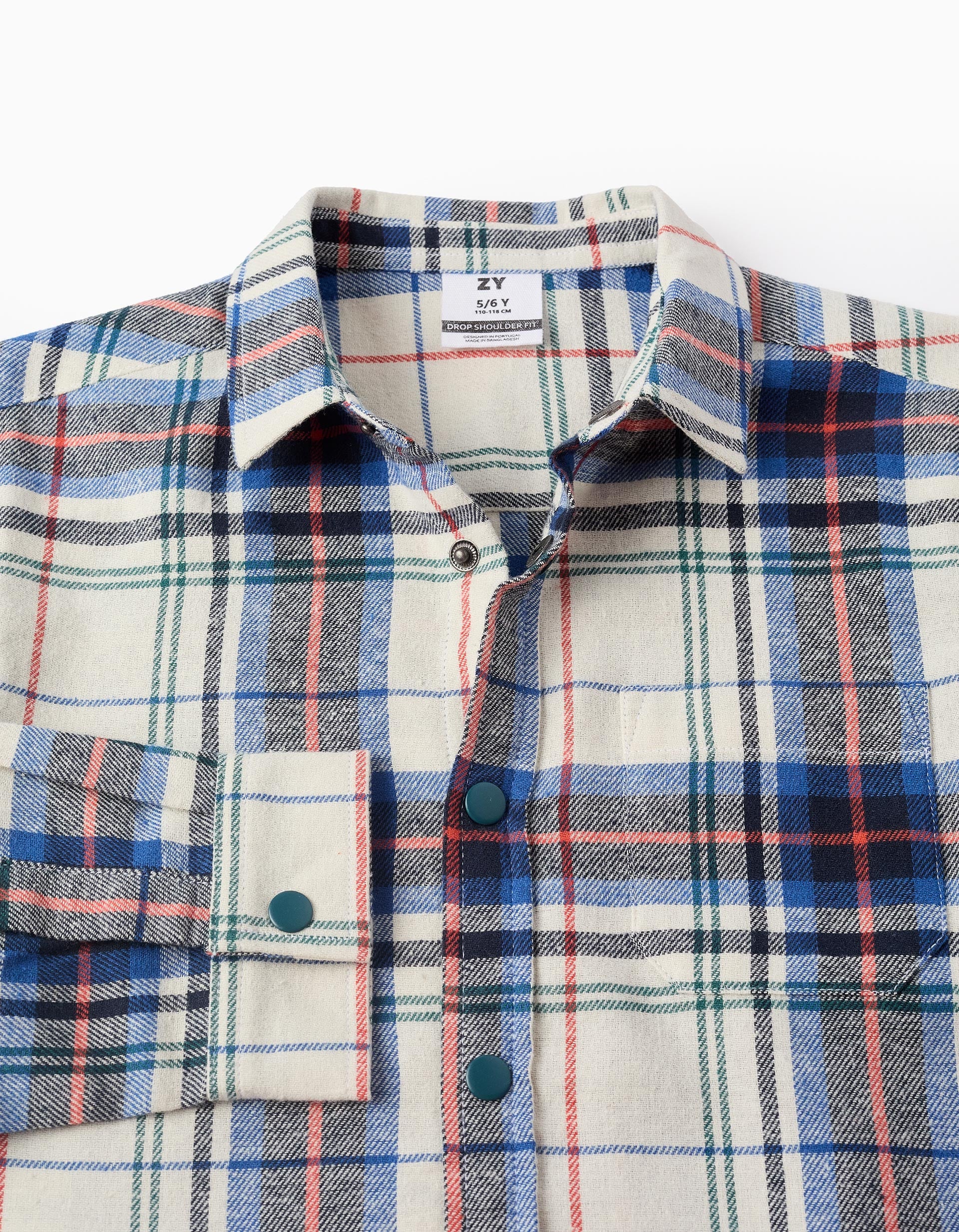 Flannel Checked Shirt for Boys, Multicolour