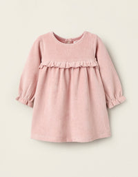 Vestido de Pana para Recién Nacida, Rosa
