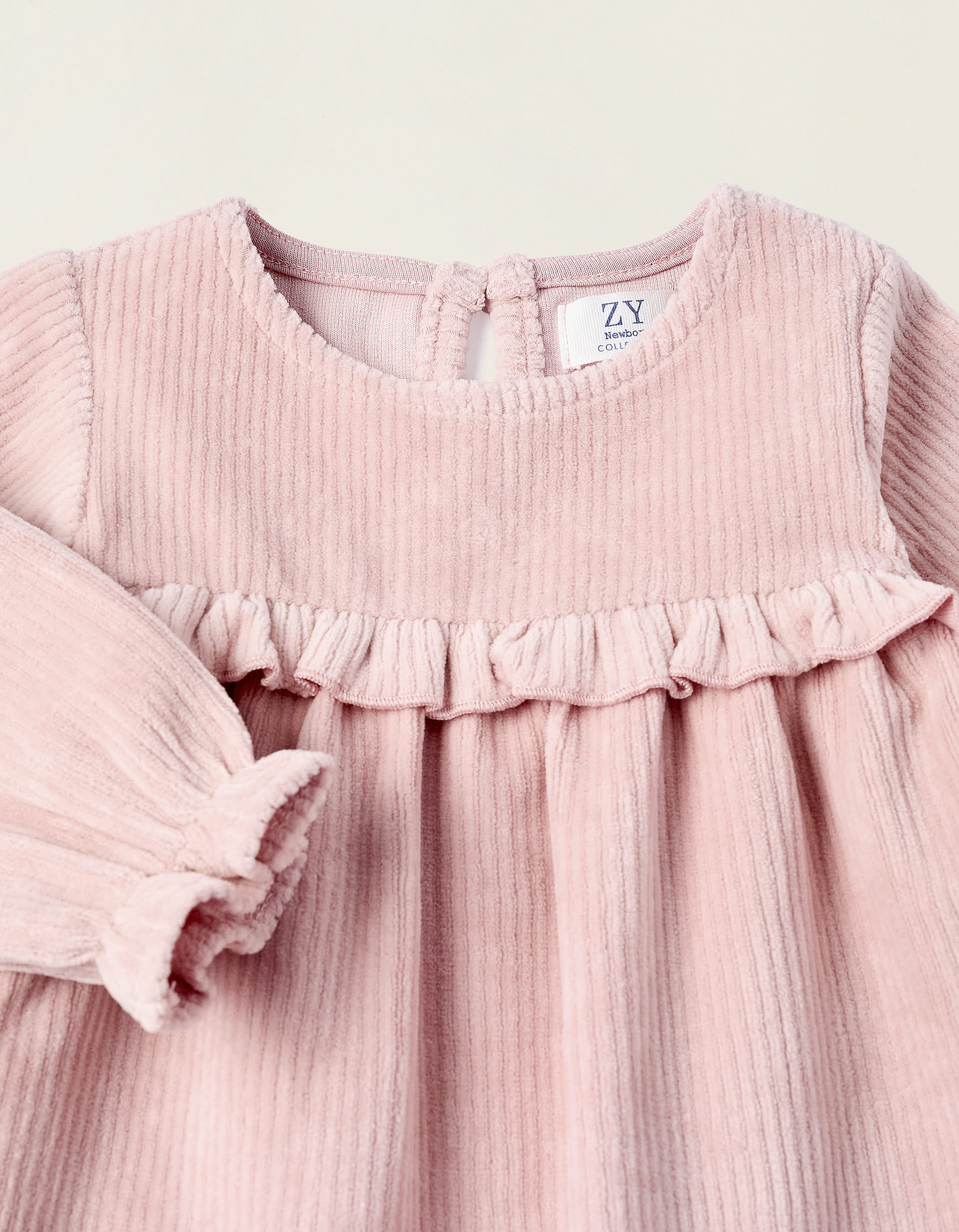 Corduroy Dress for Newborn Girls, Pink