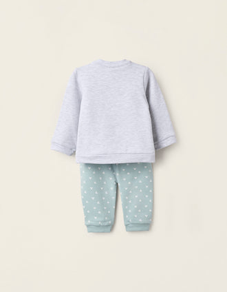 Sudadera + Pantalón para Recién Nacida 'Mickey', Gris/Verde Agua